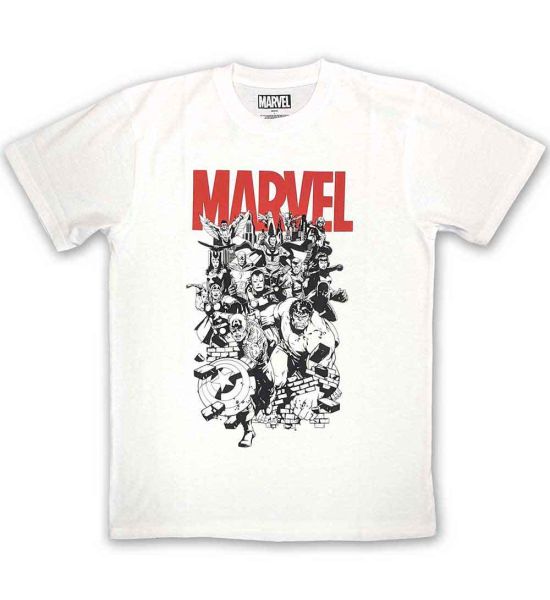 Marvel Comics Black White Characters White T Shirt Merchoid