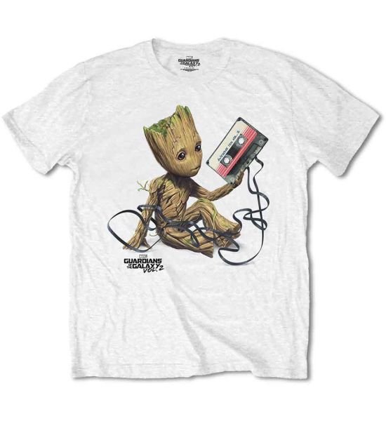 Marvel Comics: Guardians of the Galaxy Groot with Tape - White T-Shirt