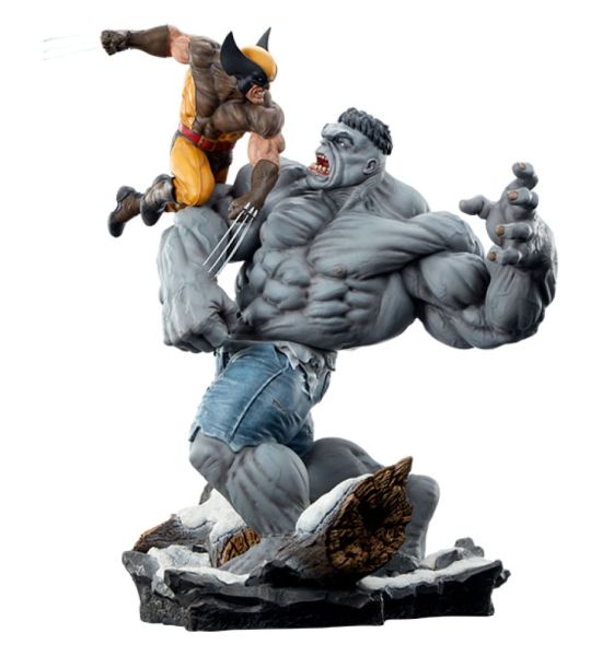 Marvel: Grey Hulk vs Wolverine Statue (58cm) Preorder