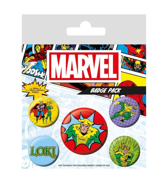 Marvel: Loki Pin-Back Buttons 5-Pack