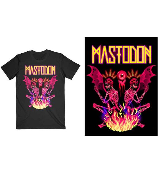 Mastodon: Double Brimstone Neon - Black T-Shirt