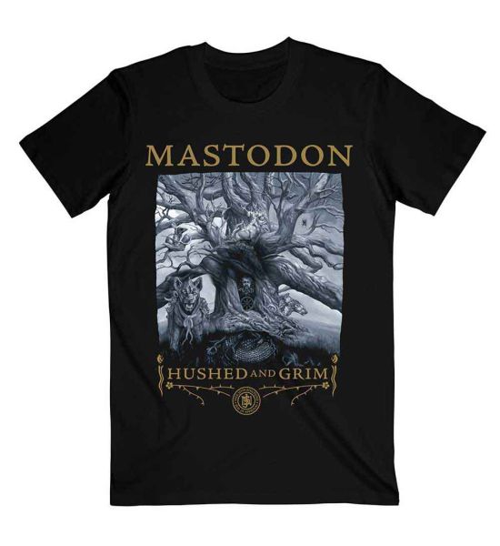 Mastodon: Hushed & Grim Cover - Black T-Shirt