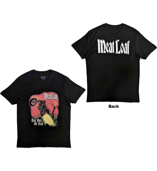 Meat Loaf: Bat Out Of Hell Cover (Back Print) - Black T-Shirt