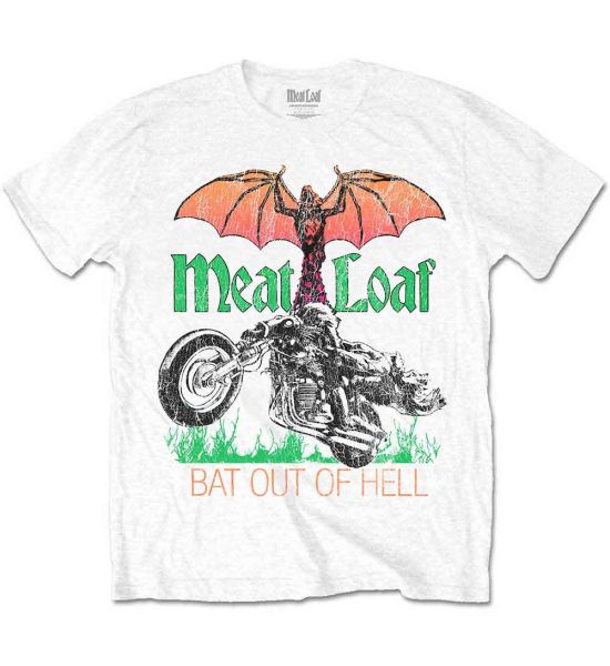 Meat Loaf: Bat Out Of Hell - White T-Shirt