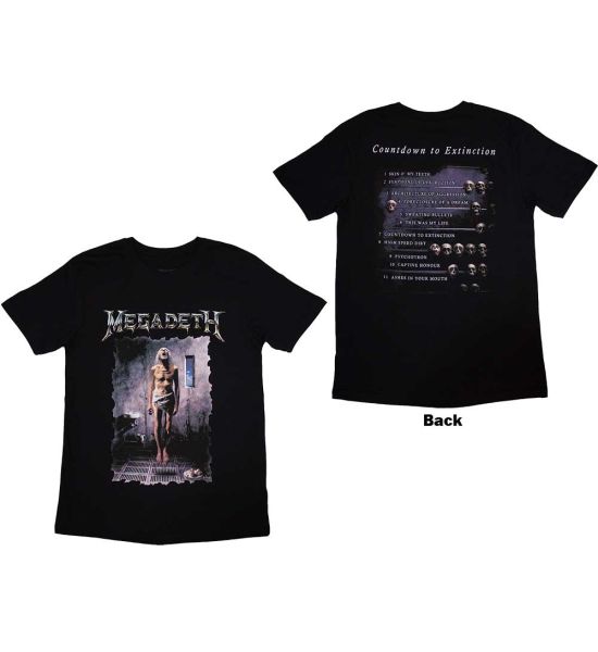 Megadeth: Countdown (Back Print) - Black T-Shirt