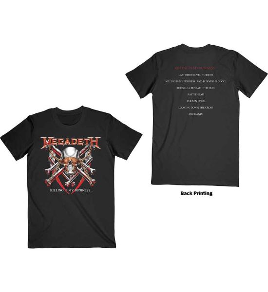 Megadeth: Killing Is My Business (Back Print) - Black T-Shirt