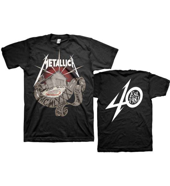 Metallica: 40th Anniversary Garage (Back Print) - Black T-Shirt