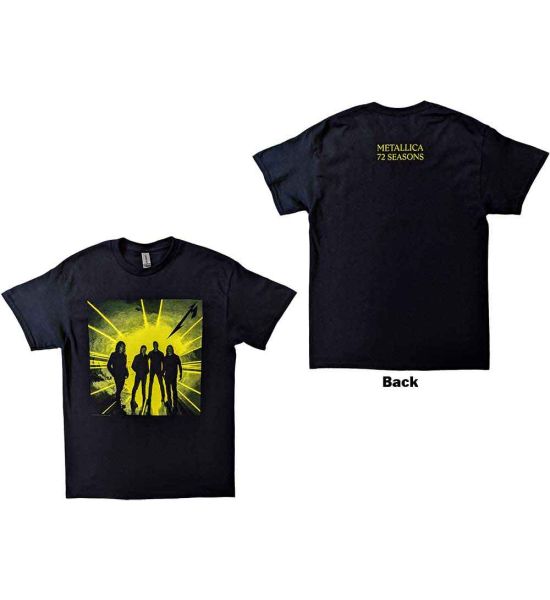 Metallica: 72 Seasons Burnt Strobe (Back Print) - Black T-Shirt