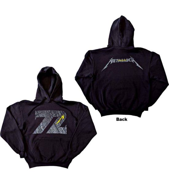 Metallica: 72 Seasons Charred Logo (Back Print) - Black Pullover Hoodie