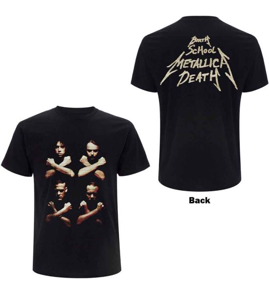 Metallica: Birth Death Crossed Arms (Back Print) - Black T-Shirt