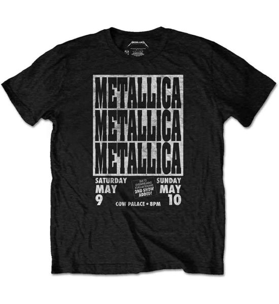 Metallica: Cow Palace (Eco Friendly) - Black T-Shirt