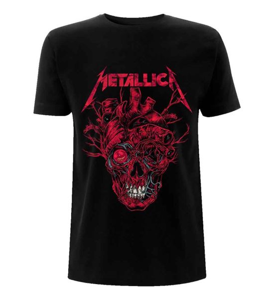 Metallica: Heart Skull - Black T-Shirt