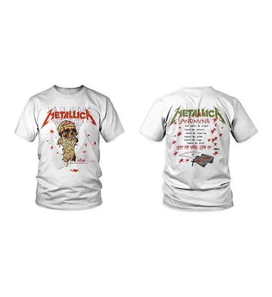 Metallica: One Landmine (Back Print) - White T-Shirt