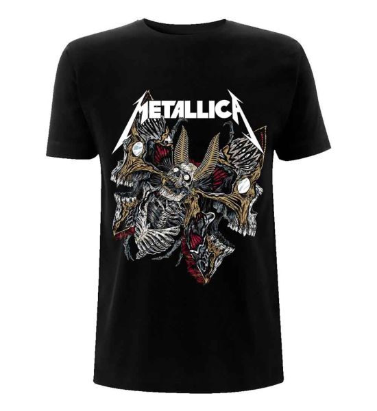 Metallica: Skull Moth - Black T-Shirt