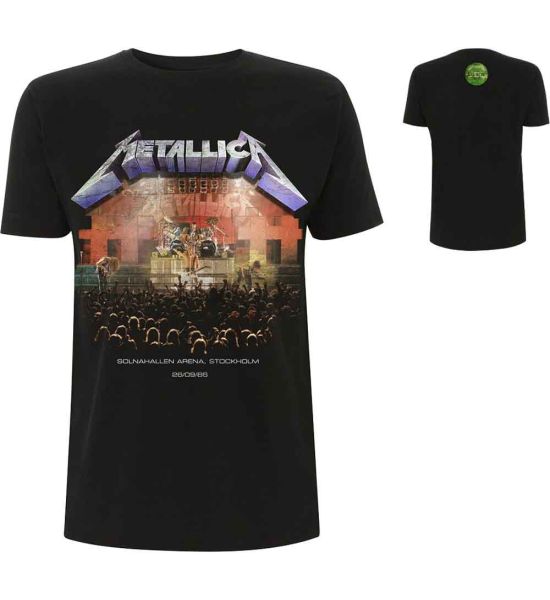 Metallica: Stockholm '86. (Back Print) - Black T-Shirt