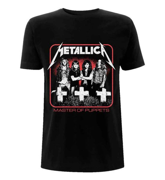 Metallica: Vintage Master of Puppets Photo - Black T-Shirt