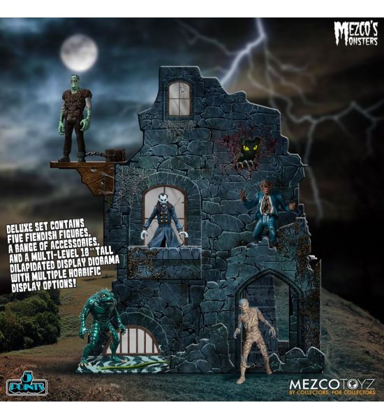 Mezco's Monsters: Tower of Fear Deluxe Set 5 Points Action Figures (9cm) Preorder