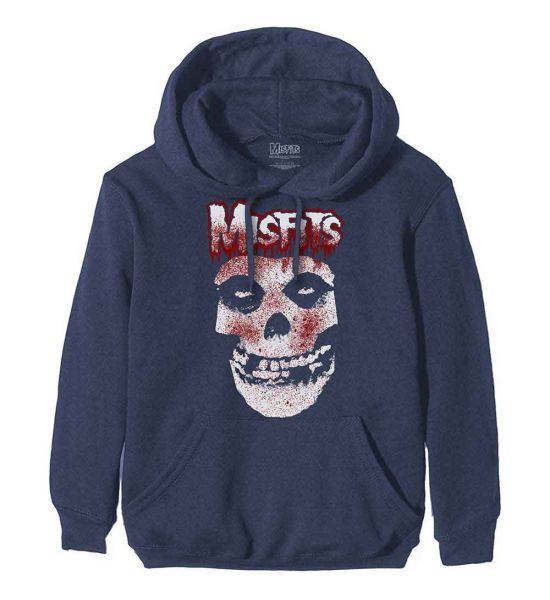 Misfits: Blood Drip Skull - Navy Blue Pullover Hoodie