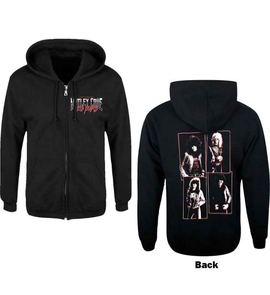 Motley Crue: 40 Years (Back Print) - Black Zip-up Hoodie