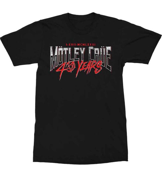 Motley Crue: 40 Years - Black T-Shirt