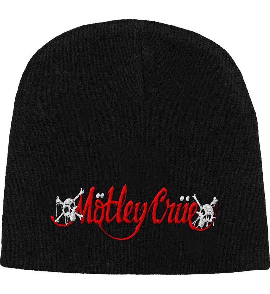 Motley Crue: Dr Feelgood Logo - Black Beanie Hat Preorder