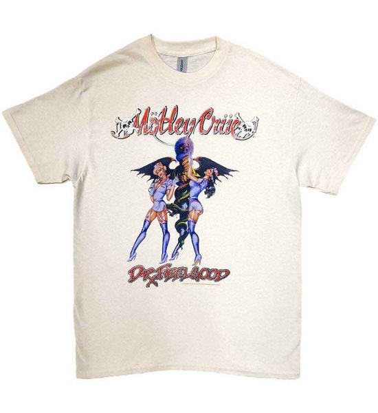 Motley Crue: Dr Feelgood Vintage - Sand T-Shirt