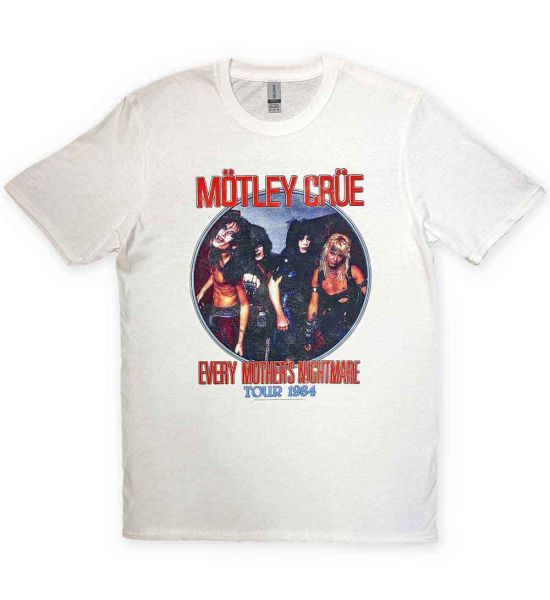 Motley Crue: Every Mothers Nightmare - White T-Shirt