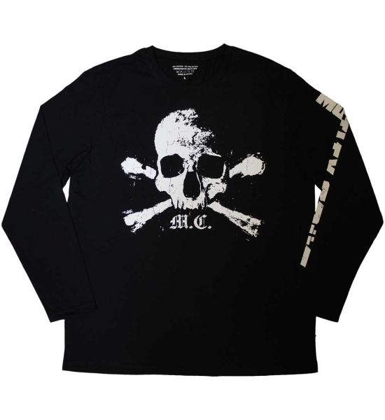 Motley Crue: Orbit Skull (Sleeve Print) - Black Long Sleeve T-Shirt