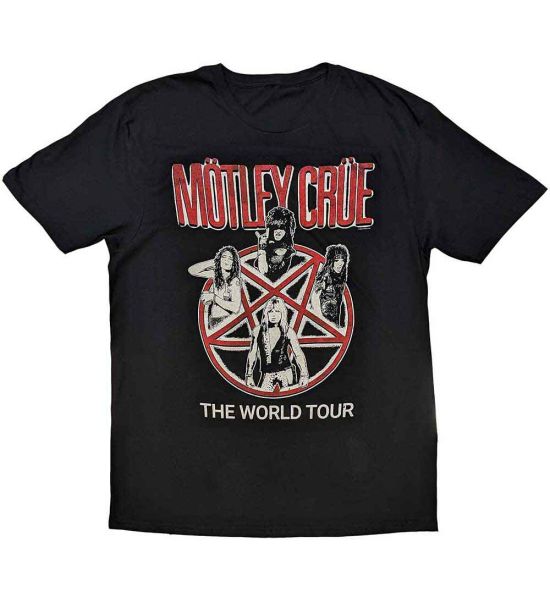 Motley Crue: Vintage World Tour - Black T-Shirt