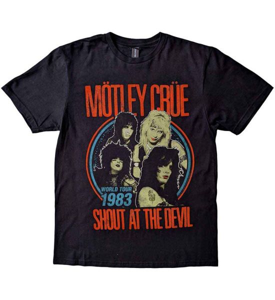 Motley Crue: Vintage World Tour Devil - Black T-Shirt