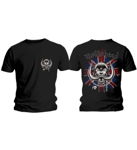 Motorhead: British War Pig & Logo (Back Print) - Black T-Shirt