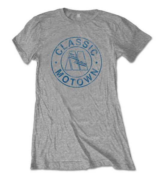 Motown Records: Classic Circle - Ladies Marl Grey T-Shirt