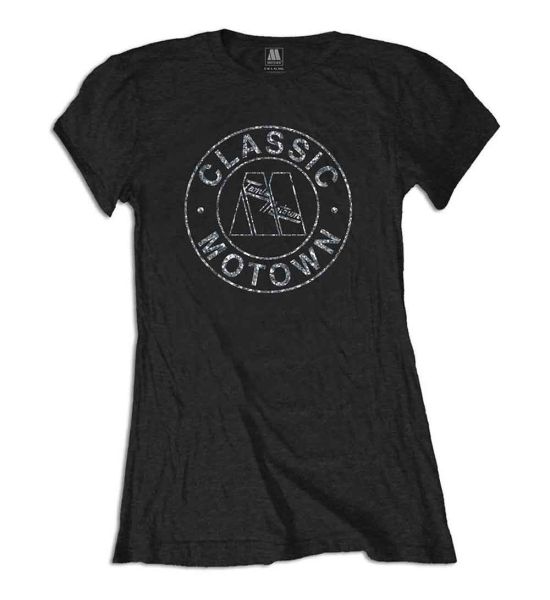 Motown Records: Classic (Embellished) - Ladies Black T-Shirt