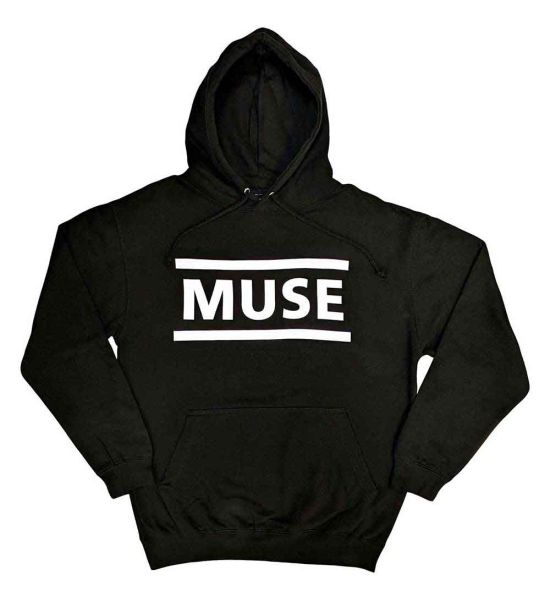 Muse: White Logo - Black Pullover Hoodie