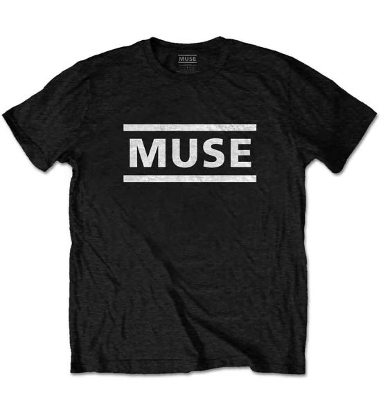 Muse: White Logo - Black T-Shirt