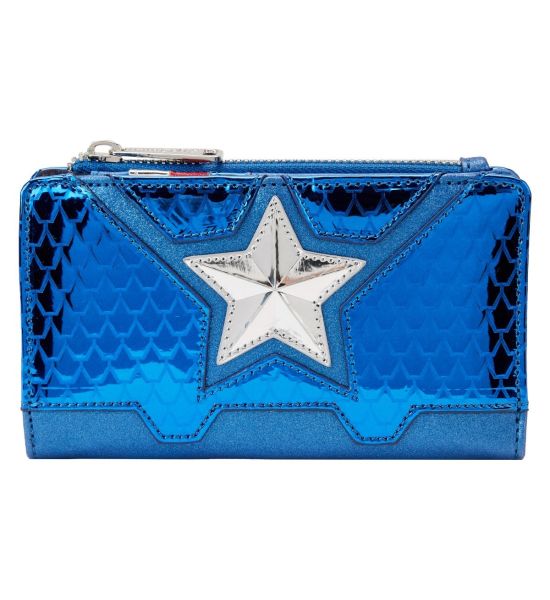 Loungefly Captain America: Marvel Shine Cosplay Flap Wallet