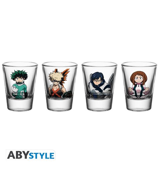 My Hero Academia: Heroes Shot Glasses - Set of 4 Preorder