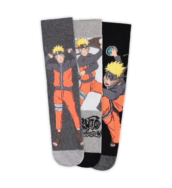 Naruto Shippuden: Naruto Socks 3-Pack (39-42)