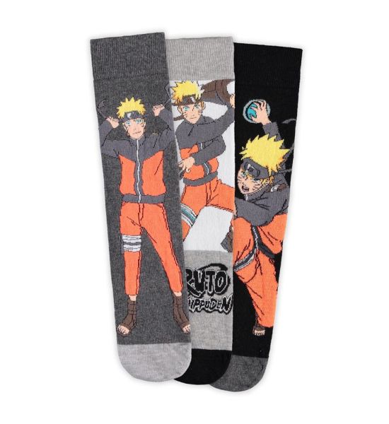 Naruto Shippuden: Naruto Socks 3-Pack (Size 43-46)