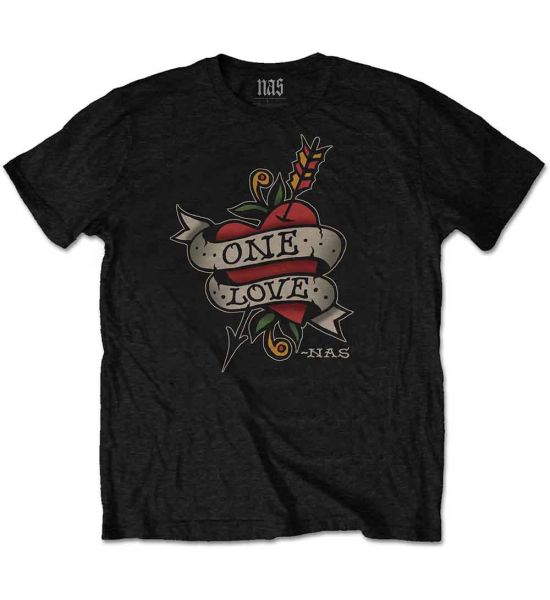 Nas: Love Tattoo - Black T-Shirt