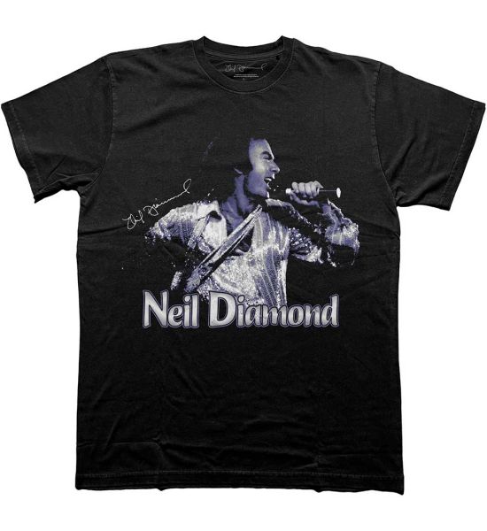 Neil Diamond: Singing - Black T-Shirt