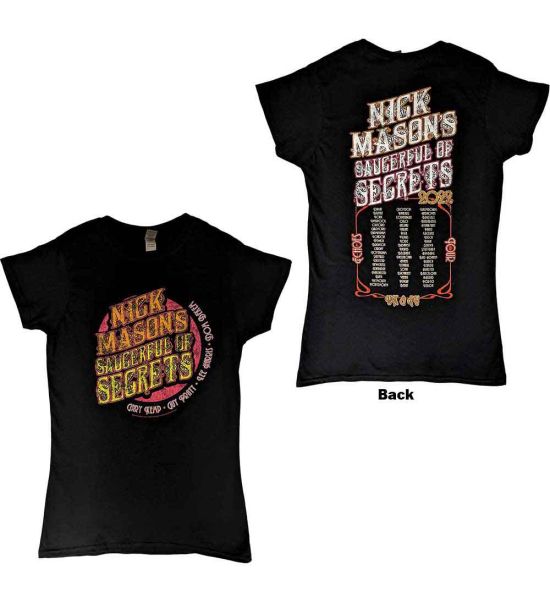 Nick Mason's Saucerful of Secrets: Echoes European Tour 2022 - Ladies Black T-Shirt