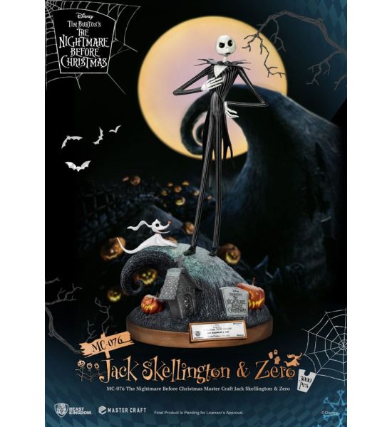 Nightmare before Christmas: Jack Skellington & Zero Master Craft Statue (39cm) Preorder