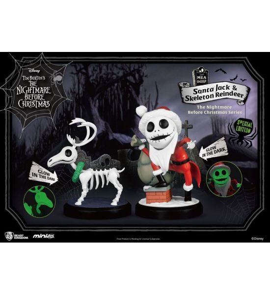 Nightmare Before Christmas: Santa Jack & Skeleton Reindeer Mini Egg Attack Figure 2-Pack (8cm)