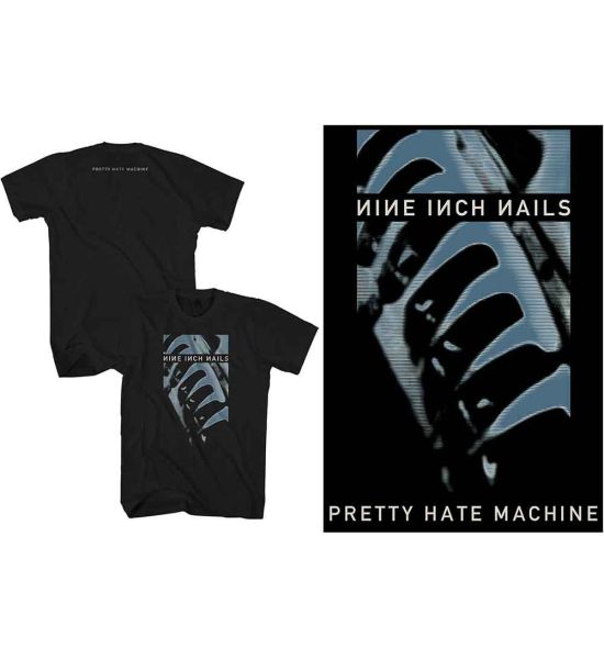 Nine Inch Nails: Pretty Hate Machine (Back Print) - Black T-Shirt