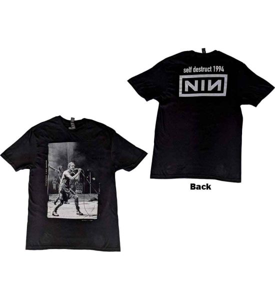 Nine Inch Nails: Self Destruct '94 (Back Print) - Black T-Shirt