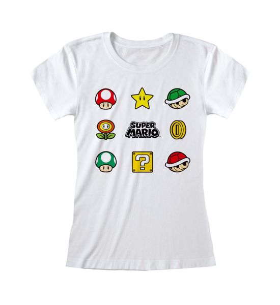 Nintendo Super Mario: Items (Fitted T-Shirt)