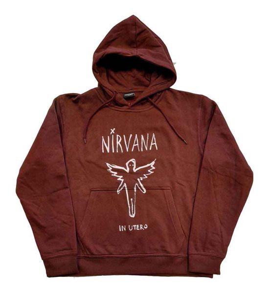 Nirvana: In Utero Outline - Brown Pullover Hoodie