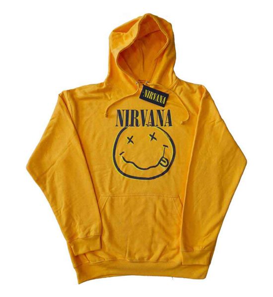 Nirvana: Inverse Happy Face - Yellow Pullover Hoodie