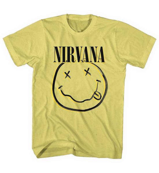 Nirvana: Inverse Happy Face - Yellow T-Shirt